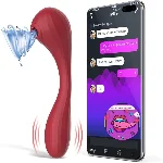 Вакуумний вагінально-кліторальний стимулятор Magic Motion Bobi Red, керування зі смартфона - мініатюра 1