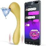 Вакуумний вагінально-кліторальний стимулятор Magic Motion Bobi Yellow, керування зі смартфона - мініатюра 1