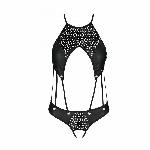 Розпродаж!!! Боді з екошкіри з ремінцями та перфорацією Tamaris Body black L/XL — Passion - мініатюра 4