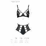Розпродаж!!! Комплект з екошкіри Passion Tamaris Set black XXL/XXXL, бюстгальтер та трусики - мініатюра 2