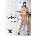 Тілесні колготки з відкритим доступом, контрастна лінія Passion TIOPEN 010 1/2 (20 den), beige - мініатюра 3