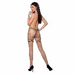 Тілесні колготки з відкритим доступом, контрастні шортики Passion TIOPEN 011 5 (20 den), beige - мініатюра 4