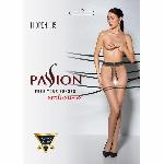 Тілесні колготки з доступом, контрастна подвійна резинка Passion TIOPEN 015 3/4 (20 den) beige - мініатюра 2