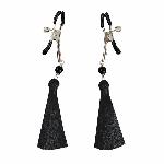 Затискач для сосків Art of Sex - Nipple clamps Black Tassels - мініатюра 4