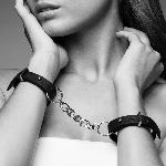 Наручники з екошкіри Bijoux Indiscrets Maze – Thin Handcuffs Black - мініатюра 2