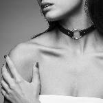 Чокер з екошкіри Bijoux Indiscrets Maze – Single Choker Black - мініатюра 2