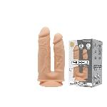 Фалоімітатор подвійний SilexD Double Gusto Flesh (Model 1 size 8" & 7"), двошаровий, силікон + Silexd - мініатюра 3