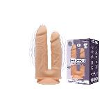 Фалоімітатор подвійний з вібрацією SilexD Double Gusto Flesh Motor (Model 1 size 8" & 7"), двошарови - мініатюра 3