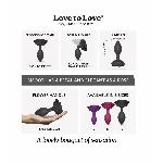 Силіконова анальна пробка Love To Love OPEN ROSES L SIZE - BLACK ONYX - мініатюра 4