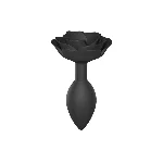 Силіконова анальна пробка Love To Love OPEN ROSES L SIZE - BLACK ONYX - мініатюра 1