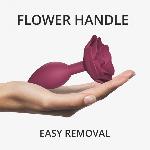 Силіконова анальна пробка Love To Love OPEN ROSES M SIZE - PLUM STAR - мініатюра 4