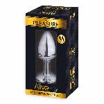 Металева анальна пробка з кристалом Alive Mini Metal Butt Plug Blue M - мініатюра 2