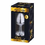 Металева анальна пробка з кристалом Alive Mini Metal Butt Plug Blue L - мініатюра 2