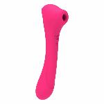 Вібратор та вакуумний кліторальний стимулятор 2-в-1 Alive Quiver Magenta Pink оновлена ​​модель - мініатюра 4