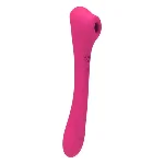 Вібратор та вакуумний кліторальний стимулятор 2-в-1 Alive Quiver Magenta Pink оновлена ​​модель - мініатюра 1