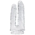 Прозорий фалоімітатор Alive Imperium Jelly Dildo для подвійного проникнення - мініатюра 1