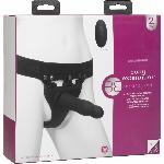 Страпон унісекс Doc Johnson Body Extensions – Be Aroused, вібрація, пульт керування, порожня насадка - мініатюра 3