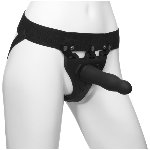 Страпон унісекс Doc Johnson Body Extensions – Be Aroused, вібрація, пульт керування, порожня насадка - мініатюра 1