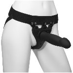 Страпон унісекс Doc Johnson Body Extensions – Be Risque, вібрація, пульт керування, порожня насадка - мініатюра 1