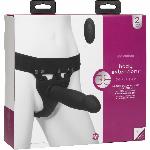 Страпон унісекс Doc Johnson Body Extensions – Be Risque, вібрація, пульт керування, порожня насадка - мініатюра 3