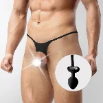 Чоловічі труси XS-2XL із силіконовою анальною пробкою Art of Sex - Joni plug panties size L Black - мініатюра 1