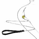 Металева анальна пробка Art of Sex Metal Anal Plug with Leash size S з повідцем - мініатюра 4