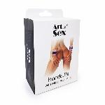 Наручники з металевою анальною пробкою Art of Sex Handcuffs with Metal Anal Plug size M Purple - мініатюра 5