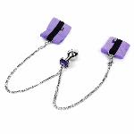 Наручники з металевою анальною пробкою Art of Sex Handcuffs with Metal Anal Plug size M Purple - мініатюра 6