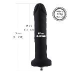 Силіконовий фалоімітатор для секс-машин Hismith 7.1″ Anal Dildo Black, система KlicLok - мініатюра 2