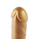 Золотий фалоімітатор Hismith 6.8″ Golden Silicone Dildo, система KlicLok - мініатюра 2
