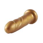 Золотий фалоімітатор Hismith 6.8″ Golden Silicone Dildo, система KlicLok - мініатюра 3