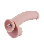Силіконовий фалоімітатор для секс-машин Hismith 8.3″ Silicone Dildo, вигнутий, система KlicLok - мініатюра 1