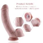 Силіконовий фалоімітатор для секс-машин Hismith 8.3″ Silicone Dildo, вигнутий, система KlicLok - мініатюра 5
