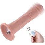 Фалоімітатор 10.2″ з вібрацією для секс-машин Hismith Silicone Dildo with Vibe, KlicLok, пульт ДК - мініатюра 1