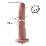 Фалоімітатор 10.2″ з вібрацією для секс-машин Hismith Silicone Dildo with Vibe, KlicLok, пульт ДК - мініатюра 4
