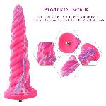 Фантазійний фалоімітатор 10.12″ для секс-машин Hismith Silicone Dildo rose Monster Series, KlicLok - мініатюра 4