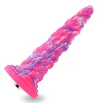 Фантазійний фалоімітатор 10.12″ для секс-машин Hismith Silicone Dildo rose Monster Series, KlicLok - мініатюра 1