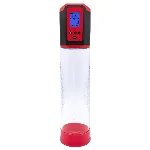 Автоматична вакуумна помпа Men Powerup Passion Pump Red, LED-табло, перезаряджувана, 8 режимів - мініатюра 1