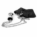 Наручники з металевою анальною пробкою Art of Sex Handcuffs with Metal Anal Plug  size M Black - мініатюра 4