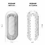 Мастурбатор Tenga Flip Zero Gravity White, змінна інтенсивність стимуляції, розкладний - мініатюра 8