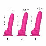 Реалістичний фалоімітатор Strap-On-Me Sliding Skin Realistic Dildo Fuchsia L, ефект рухливої шкіри - мініатюра 4