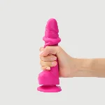 Реалістичний фалоімітатор Strap-On-Me Sliding Skin Realistic Dildo Fuchsia L, ефект рухливої шкіри - мініатюра 1
