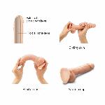 Реалістичний фалоімітатор Strap-On-Me Sliding Skin Realistic Dildo Vanille XL, ефект рухливої шкіри - мініатюра 3
