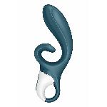 Смарт вібратор-кролик Satisfyer Hug Me Bluegrey, 2 мотори, діаметр 4,2см, широка кліторальна частина - мініатюра 2