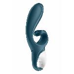 Смарт вібратор-кролик Satisfyer Hug Me Bluegrey, 2 мотори, діаметр 4,2см, широка кліторальна частина - мініатюра 3