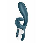Смарт вібратор-кролик Satisfyer Hug Me Bluegrey, 2 мотори, діаметр 4,2см, широка кліторальна частина - мініатюра 4