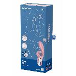 Смарт вібратор-кролик Satisfyer Hug Me Pink, 2 мотори, діаметр 4,2см, широка кліторальна частина - мініатюра 6