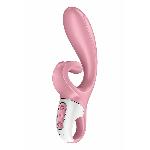 Смарт вібратор-кролик Satisfyer Hug Me Pink, 2 мотори, діаметр 4,2см, широка кліторальна частина - мініатюра 2
