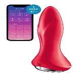 Анальна смарт-вібропробка із перлинним масажем Satisfyer Rotator Plug 1+ Red - мініатюра 1