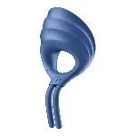 Ерекційне віброкільце-ласо Satisfyer Swordsman Blue, міцна фіксація, 10 режимів, потужний мотор - мініатюра 1